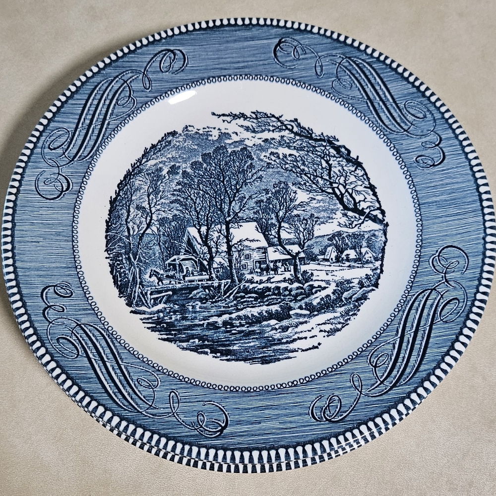 Currier and Ives Dinner Plates (4)
